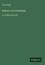 Ernst Weiß: Boëtius von Orlamünde, Buch