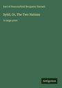 Titel: „Sybil, Or, The Two Nations“. Autor: Earl of Beaconsfield Benjamin Disraeli. Grüner Hintergrund, unten „Antigonos“.