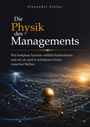 Titel: Die Physik des Managements. Untertitel: Wie komplexe Systeme... bleiben. Illustration: Kugeln und Linien vor Gewitter.