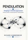 Text: PENDULATION: Übergänge in Veränderungsprozessen. Prozesse verstehen. Orientierung finden. Wandel gestalten. Richard Kammermeier.  
Illustration: Netzwerke mit blauen und schwarzen Kugeln, verbunden durch Linien.