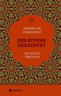 "INS OFFENE GEDICHTET - Eine poetische Konversation" von Bernhard Lang und Eckhard Gerloff. Ornamentiertes Design.