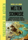 FANTASY & SCI-FI ROMANE, WELTENSCHMIEDE, Entwurf von Kulturen bis Mythen. Praxisbuch für Autoren. Gelbe Landkarte mit Bergen.