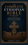 "The Complete Ethiopian Bible in English" von Ephrem D. Asfaw, Details und Kreuzmuster, dunkel mit goldenen Akzenten.