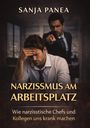 Titel: “Narzissmus am Arbeitsplatz”. Ein besorgter Mann sitzt, ein anderer zeigt streng auf ihn.