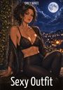 EMILY WHITE - Sexy Outfit; Frau in Spitzenoberteil, Mondnacht im Hintergrund.