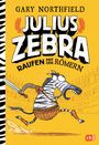 "Julius Zebra: Raufen mit den Römern" von Gary Northfield. Ein Zebra in Rüstung rennt mit Schwert in der Arena.