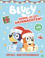 : BLUEY - Hurra, es ist Weihnachten! - Rätsel- und Stickerbuch, Buch