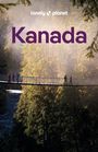 Text: „Kanada“. Logo: lonely planet. Menschen auf Hängebrücke über einen Fluss, umgeben von dichtem Wald.