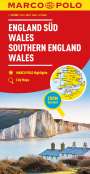 : MARCO POLO Regionalkarte England Süd, Wales 1:300.000, KRT