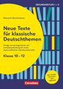 Sekundarstufe I + II, Neue Texte für klassische Deutschthemen. Farben: Gelb, Blau. Cornelsen-Logo unten.