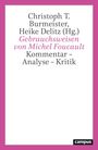 Buchtitel: Christoph T. Burmeister, Heike Delitz (Hg.), Gebrauchsweisen von Michel Foucault. Pinker Rand, schwarzes "campus" Logo.