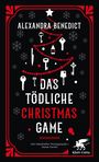 "Alexandra Benedict. Das tödliche Christmas Game. Kriminalroman." Ein Weihnachtsbaum aus roten Punkten mit Schlüsseln.