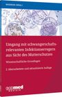 Titel: "Umgang mit schwangerschaftsrelevanten Infektionserregern". Labor-Petrischalen im Hintergrund, blauer und roter Bereich.