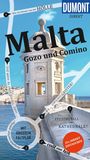 "Malta, Gozo und Comino", "Mit großem Faltplan", "15× direkt eintauchen". Steinbau vor Meer, blauer Himmel.