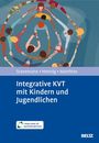Text: "Integrative KVT mit Kindern und Jugendlichen". Illustration: Menschen tanzen im Kreis und halten sich an den Händen.