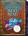 Titel: "My Next Read". Untertitel: "Das Orakel für deine ungelesenen Bücher". Drei Tarotkarten mit Illustrationen.