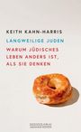 Titel in Großbuchstaben: "LANGWEILIGE JUDEN". Unten ein Bagel auf hellbeigem Hintergrund.