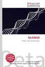 "NLGN4X: Protein, Gene, Bioinformatics" ist groß in der Mitte zu sehen. Abgebildet ist eine DNA-Helix auf dunklem Hintergrund.