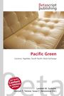 "Pacific Green; Coconut, Sigatoka, South Pacific Stock Exchange." Eine Detailaufnahme eines beigen, gepolsterten Sofas.