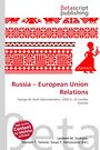 "Russia – European Union Relations" steht in der Mitte. Darüber rote Muster und eine rote Figur rechts. Unten Lektorennamen.