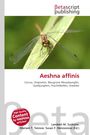Aeshna affinis; Libelle auf Blatt. Oben Betascript Publishing Logo. Unten Namen: Lambert M. Surhone, Mariam T. Tennoe usw.