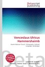 "Venceslaus Ulricus Hammershaimb" in Rot, darunter Thema: Dänische Kirche, Orthografie, Isländische Sprache. Oben ein Punktemuster.