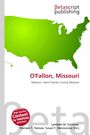 "O'Fallon, Missouri" in roter Schrift, darunter "Missouri, Saint Charles County Missouri". Grünes USA-Umrissbild.