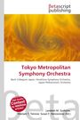 "Tokyo Metropolitan Symphony Orchestra" steht in roter Schrift. Es gibt ein gelbes, abstraktes Muster im oberen Bereich.