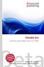 Logo von Betascript Publishing. "Venda Inc" in Rot. Begriffe: Ecommerce, SaaS, De Beers, Tesco, JVC, TK Maxx. Abstraktes Blau-Weiß-Muster.
