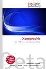 Titel "Xenographic: HIV, SARS, Pandemic, Respiratory Disease". Verlagslogo oben, blaues abstraktes Design im Hintergrund.