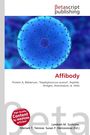 Betascript publishing, Titel: Affibody. Themen: Protein A, Bakterium, Antigen. Darstellung einer blauen kugelförmigen Struktur.