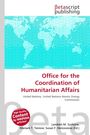 „Office for the Coordination of Humanitarian Affairs“. Weltkarte, blaues Raster, Betascript Publishing-Logo.