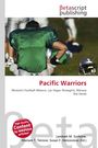 "Pacific Warriors" steht in roter Schrift, darunter "Women's Football Alliance, Las Vegas Showgirlz, Marana She Devils."
