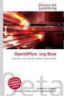 "OpenOffice.org Base" in roter Schrift. Dynamische, rot-gelbe Grafik. Oben "betascript publishing" Logo.