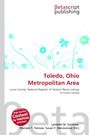 "Toledo, Ohio Metropolitan Area" und "Lucas County". Oben rechts ein Verlagslogo. Unten: Autoren. Florales Design mit blauen Blumen.
