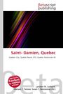 "Saint-Damien, Quebec. Quebec City, Route 370, Autoroute 40. Logo oben, bunte diagonale Streifen links."