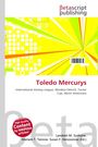 Toledo Mercurys, International Hockey League. Gelbe geometrische Grafik mit dynamischen Linien und Quadraten.