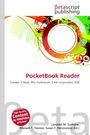 „PocketBook Reader“ steht im Zentrum in Rot. Buntes Design mit Kreisen und abstrakten Mustern oberhalb.