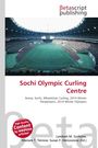 "Sochi Olympic Curling Centre" in Rot. Stadion mit grünem Spielfeld und Zuschauertribünen. "Betascript publishing" Logo oben.