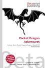 „Pocket Dragon Adventures“, schwarze Drachenillustration mit ausgebreiteten Flügeln und dem Text „betascript publishing“.