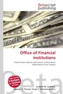 "Office of Financial Institutions" und Herausgebernamen. Hintergrund zeigt nah aufgenommene Dollarnoten.