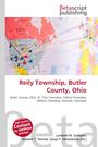 Reily Township, Butler County, Ohio. Bunte Weltkarte mit Stecknadeln und Fäden, Logo von Betascript Publishing oben rechts.