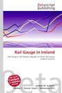 Titel: "Rail Gauge in Ireland". Weitere Texte erwähnen China und Nordamerika. Oben rechts ein Logo: Betascript Publishing. Im Hintergrund Diagrammlinien. 