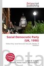 "Social Democratic Party (UK, 1990)" in roter Schrift. Darunter Details zur politischen Partei. Oben ein Verlagslogo.