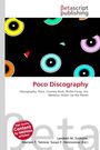Text: Poco Discography. Bunte, abstrakte Kreisformen auf schwarzem Hintergrund, oben ein Verlagslogo.