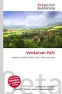 "Venkata Palli: Vijrakarur, Andhra Pradesh, India, Telugu Language", Landschaft mit Dorf, Berge im Hintergrund.