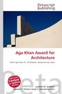Das Bild zeigt das Logo "Betascript publishing", den Titel "Aga Khan Award for Architecture" und Architekturformen vor blauem Himmel.