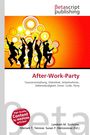 "After-Work-Party. Tanzveranstaltung, Diskothek, Arbeitnehmer, Selbstständigkeit, Dresscode, Party. Silhouetten tanzender Menschen vor buntem Hintergrund."