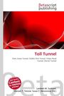"Toll Tunnel" und Tunnelnamen in roter und schwarzer Schrift. Rotes, abstraktes Muster. Betascript Publishing Logo oben.