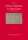 Text: "Syriac Christians in Tang China, Chinese Texts and Theologies." Roter Hintergrund, zentrales antikes chinesisches Manuskript.